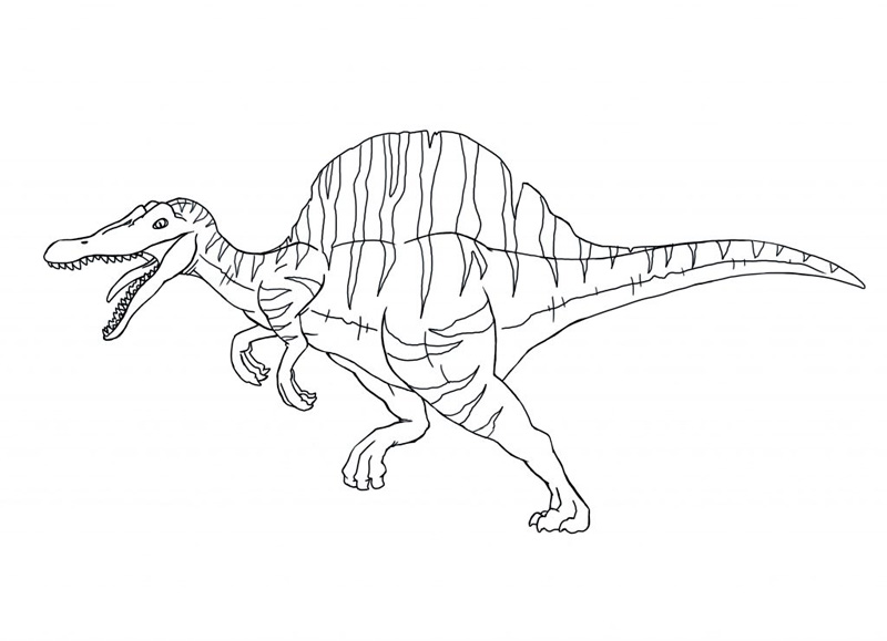 Coloriage de dinosaure à télécharger PDF