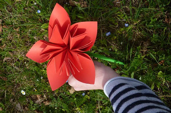 Fleur en origami
