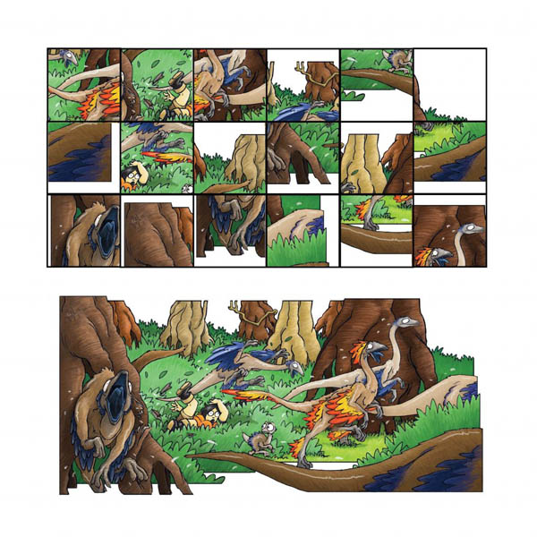 8 puzzles de dinosaures à imprimer et télécharger gratuitement